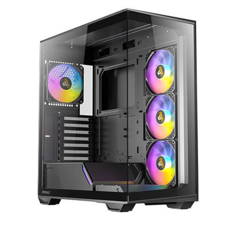  Mid-Tower Case: 270 Degrees Full View, USB 3.0 x 1, Type-C 3.2 Gen 2 x 1, 4x ARGB PWM Fans with control, 36CM top, 24cm Front. Cable Management, GPU 41.5 CM. Ultra Gaming Case  