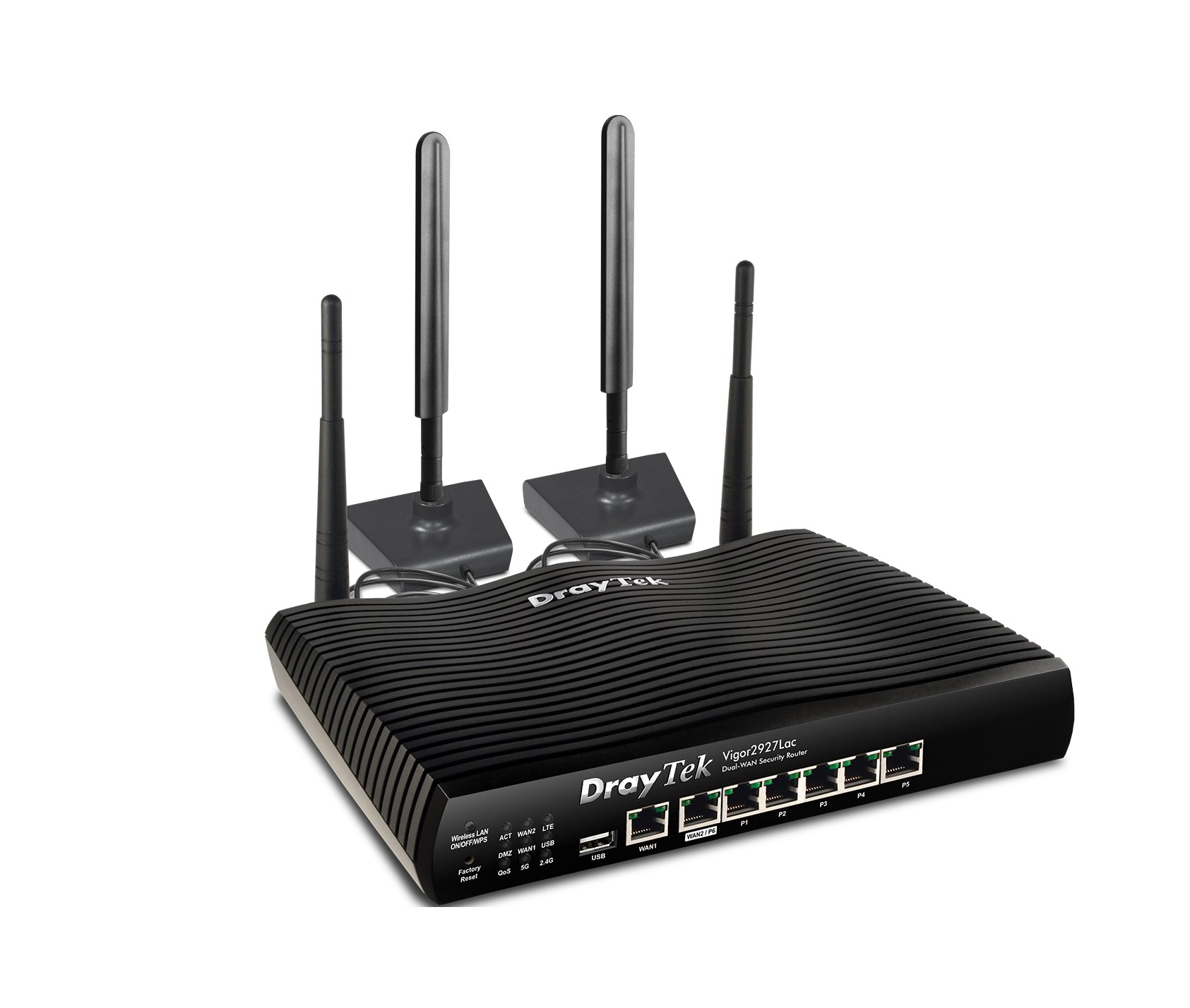  Multi WAN Router with a Cat6 4G LTE SIM slot, 1 x GbE WAN, 1 x GbE WAN/LAN, and 3G/4G USB WAN port for Load Balancing and Fail-over, 5 x GbE LANs, Object-based SPI Firewall, CSM, QoS, 802.11ac (AC1300) WiFi, 50 x VPNs, 25 x SSL VPNs, and support VigorACS 2  