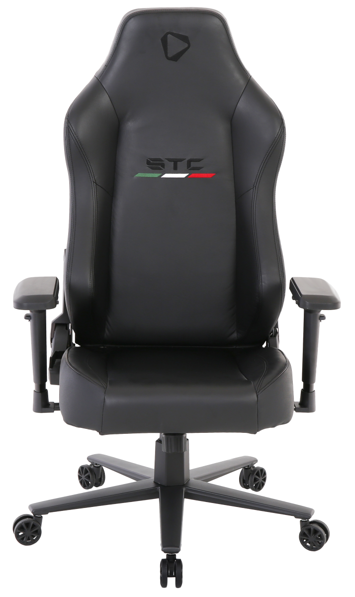  ONEX-STC ELEGANT REAL LEATHER Gaming /Office Chair - Black<BR><fONT COLOR='RED'>In-Store Pickup Not Available - Delivery Only (Freight Charges Apply)  