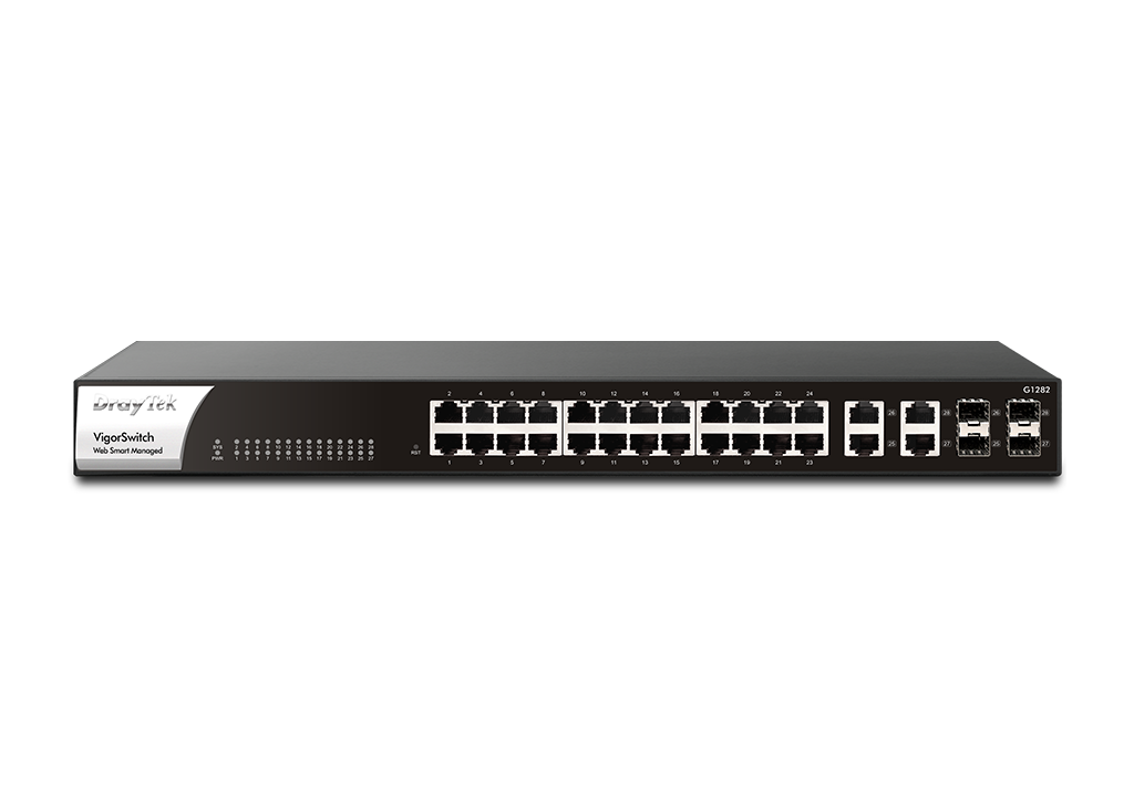  Managed Switch: 28 ports Web Smart Managed Switch with 4 x SFP/GbE Combo ports, 24 x GbE ports, Auto Surveillance & Voice VLAN, ONVIF-Friendly, Energy-Efficient Ethernet, and Central Switch Management  