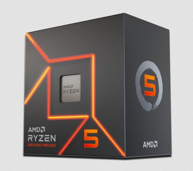  Processor: Socket AM5, Desktop CPU (Boxed), 6 Core/ 12 Threads, Unlocked, Base Clock: 3.8GHz / Boost Clock: 5.1GHz, AMD Radeon Graphics, 32MB L3 Cache, 65W, Wraith Stealth Cooler Included  