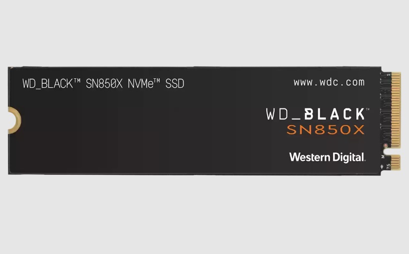  M.2 NVMe SSD: 1TB Black SN850X, PCIe Gen4, Read: 7300MB/s, Write: 6300MB/s, R:800K/W:1,100K IOPS, 600 TBW  