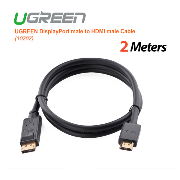  DisplayPort Cable: DisplayPort(M) to HDMI(M) Cable 2M  