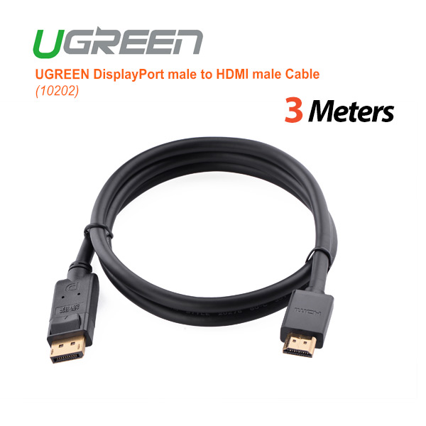  DisplayPort Cable: DisplayPort(M) to HDMI(M) Cable 3M  