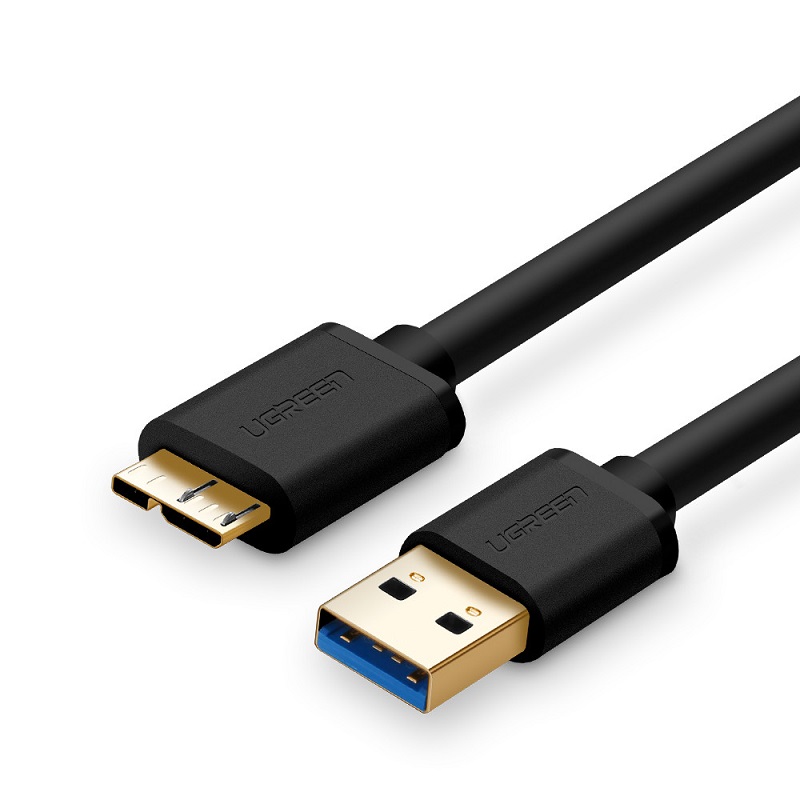  1M USB 3.0 Type A Male to Micro B Cable Black  