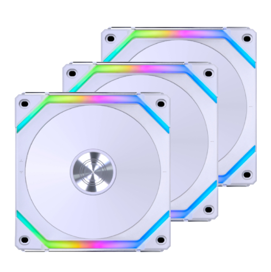  120mm Fan: SL120 V2 UNI Fan - White (3-Pack)<br>120mm ARGB PWM, 250~2000 RPM, 29.2 dB(A) Max, Fan Controller Included  