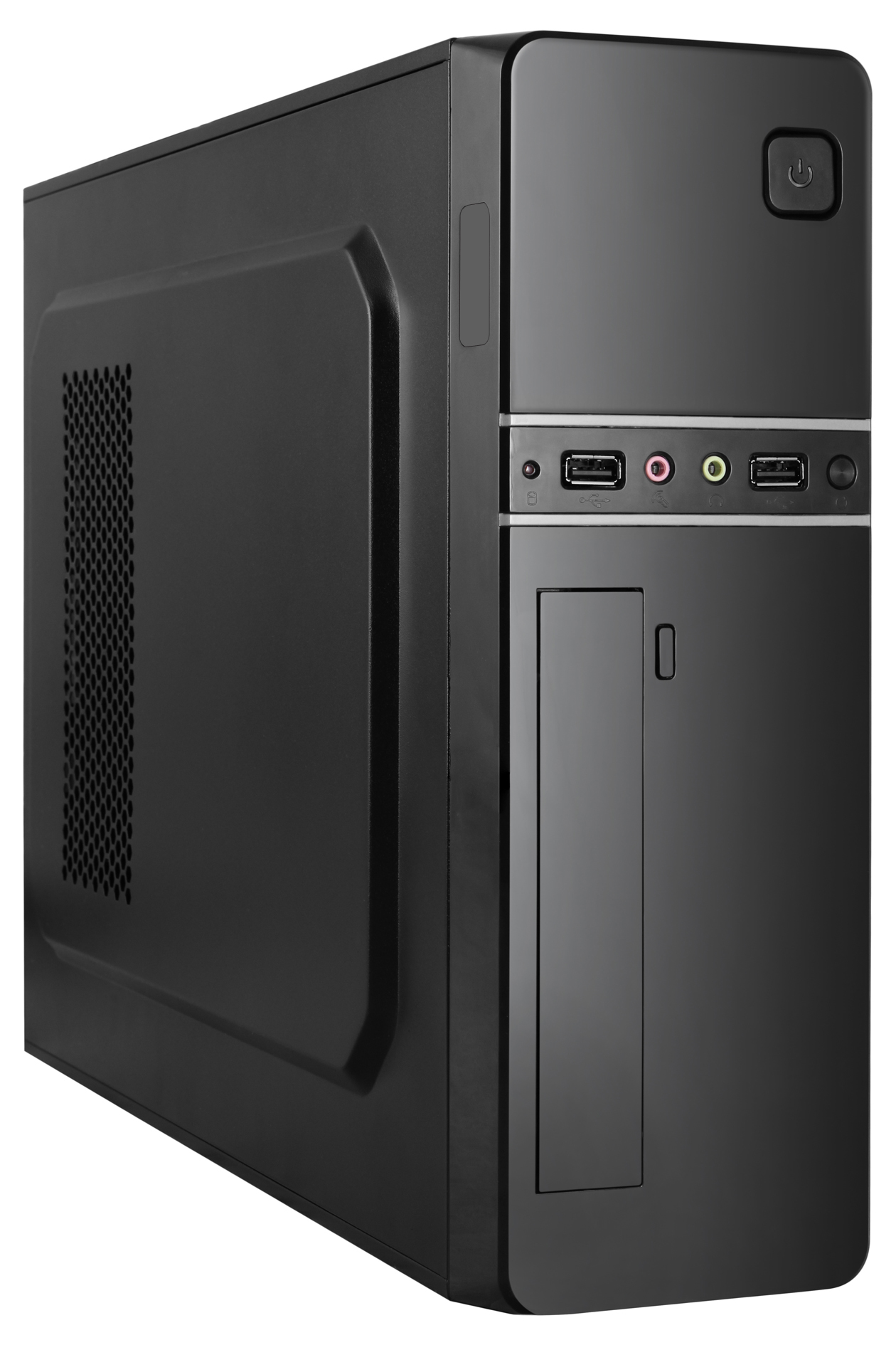  SFF Slim-Tower Case: BESTA 1M02 With 300W PSU- Black<br>1x USB 3.0 + 1x USB 2.0, 1x 5.25" Optical Bay, Supports: mATX/mini-ITX  