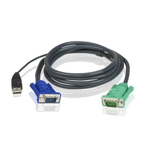  1.8m 3in1 VGA, USB Console KVM Cable; HDB-15 Male to SPHD Male  