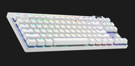  Wireless Gaming Keyboard: PRO X TKL LIGHTSPEED Gaming Keyboard Tenkeyless Wireless & Bluetooth LightSync RGB - White  