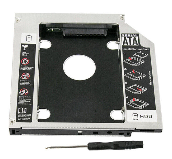  Laptop DVD Bay 12.7" to SATA 2.5" HDD Converter  