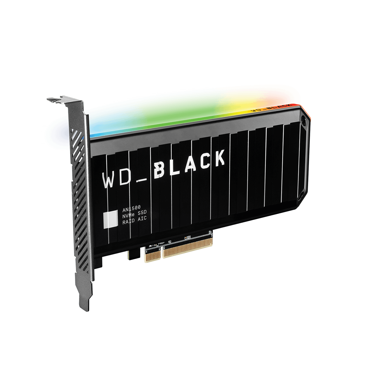  <b>M.2 NVMe SSD:</b> 2TB BLACK AN1500, PCIe Gen3, RGB-LED, Read: 6500MB/s, Write: 4100 MB/s  