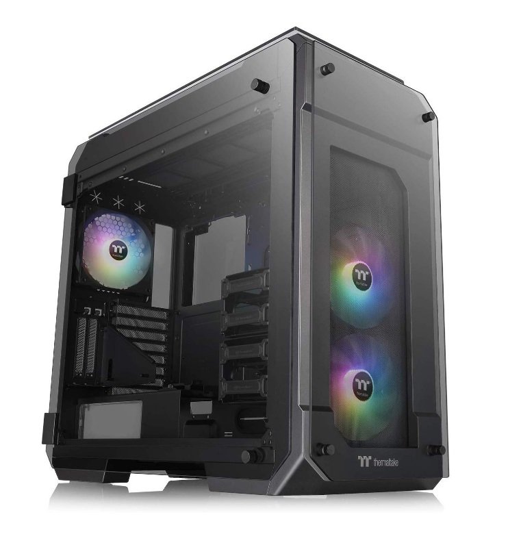 <b>Full-Tower Case</b>: View 71 TG ARGB - Black<BR>3x 140mm RGB-LED Fans, 2x USB 3.0, 2x USB 2.0, 4x Tempered Glass Panels, Supports: E-ATX/ATX/mATX/mini-ITX  