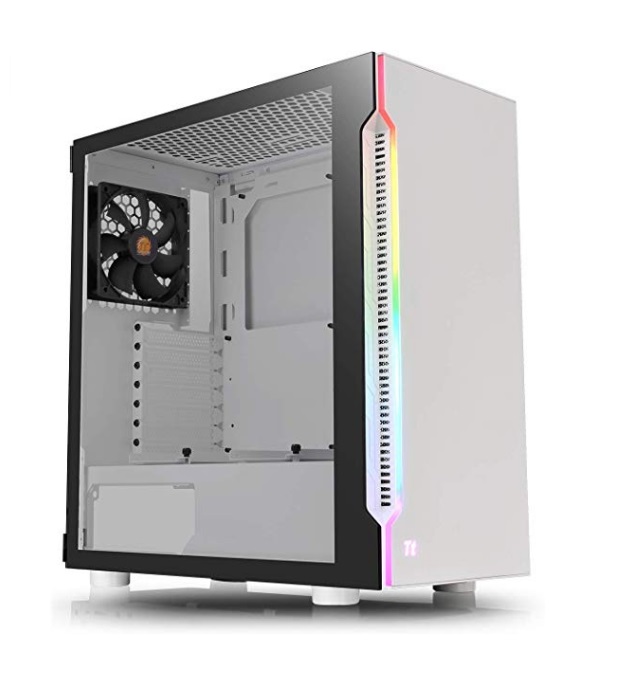  <b>Mid-Tower Case</b>: H200 TG Snow RGB - White<BR>1x 120mm Fan, 2x USB 3.0, Tempered Glass Side Panel, RGB-LED Lighting, Supports: ATX/mATX/mini-ITX  