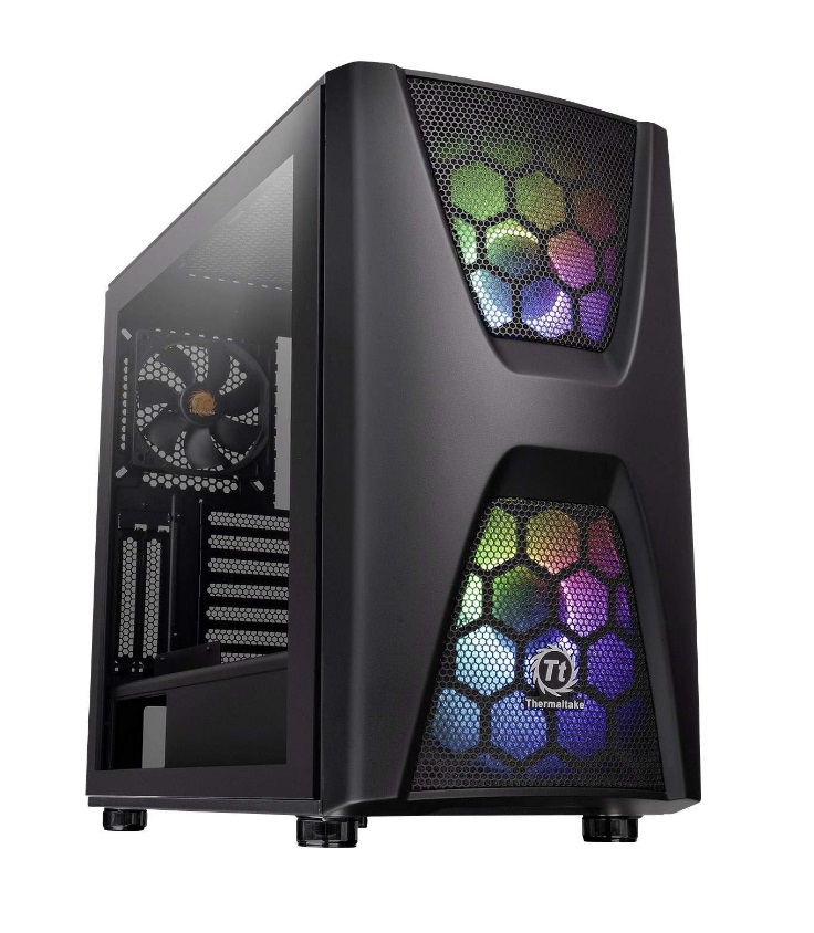  <b>Mid-Tower Case</b>: Commander C34 TG ARGB - Black<BR>2x 200mm RGB-LED Fans, 1x 120mm Fan, 2x USB 3.0, Tempered Glass Side Panel, Supports: ATX/mATX/mini-ITX  