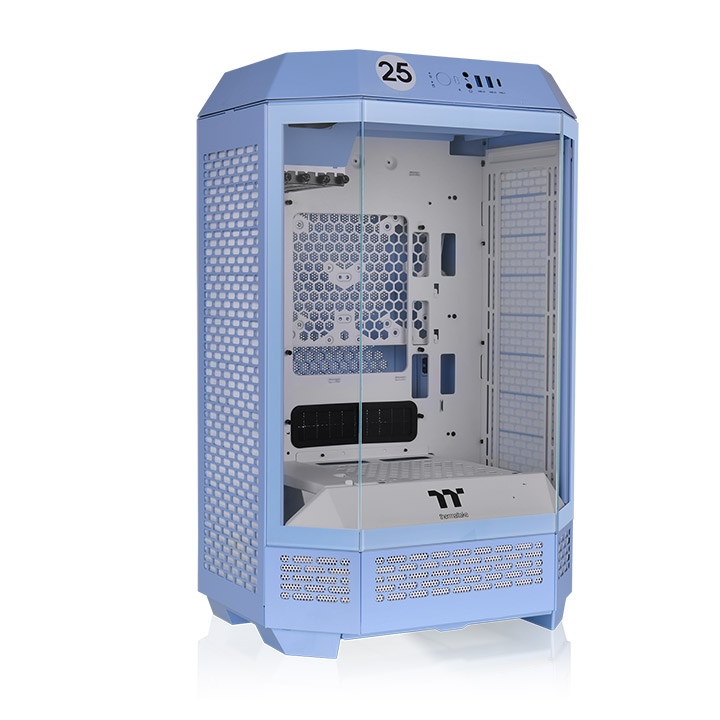  <b>Micro-Tower Case:</b>The Tower 300 - Hydrangea Blue<br>2x 140mm PWM Fans, 2x USB 3.0 + 1x USB Type-C, Tempered Glass Side & Front Panels, Supports: Micro-ATX/mini-ITX  
