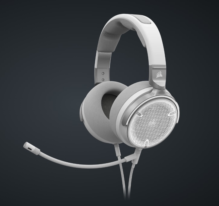 <B>Wired Gaming Headset:</b> Corsair Virtuoso Pro Open Back Streaming/Gaming Headset - White  