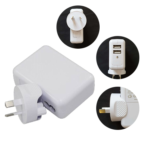  2 Ports USB Travel Wall Charger AU Power Adapter Plug 5V 2.1A 100V-240V White Colour for iPhone Samsung Smartphones & USB Devices ~CBAT-USB-P  