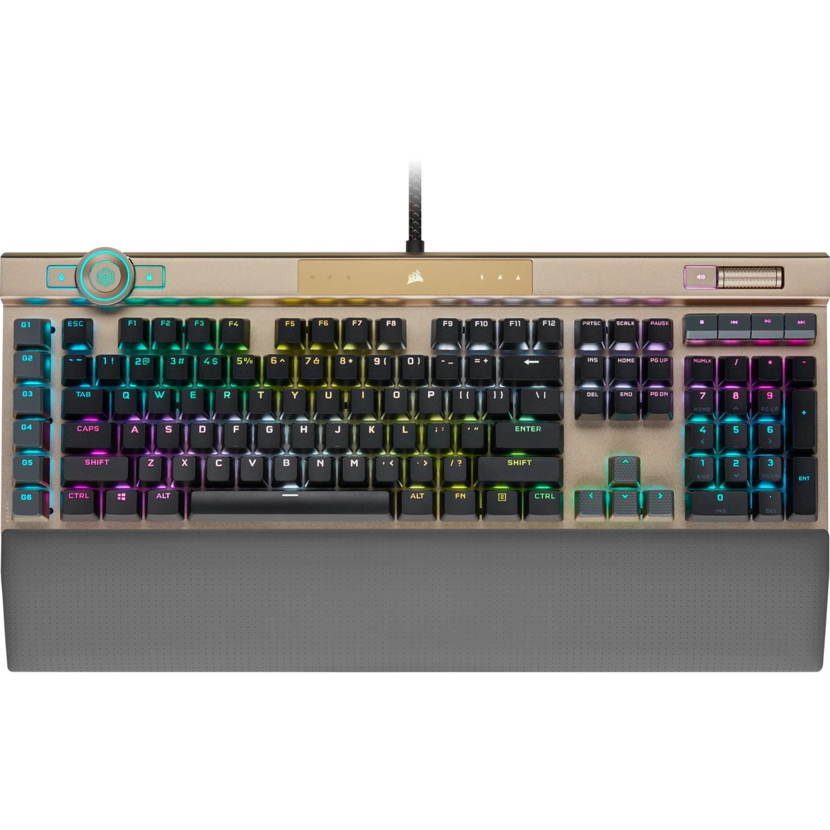  K100 RGB Optical-Mechanical Gaming Keyboard - Midnight Gold  