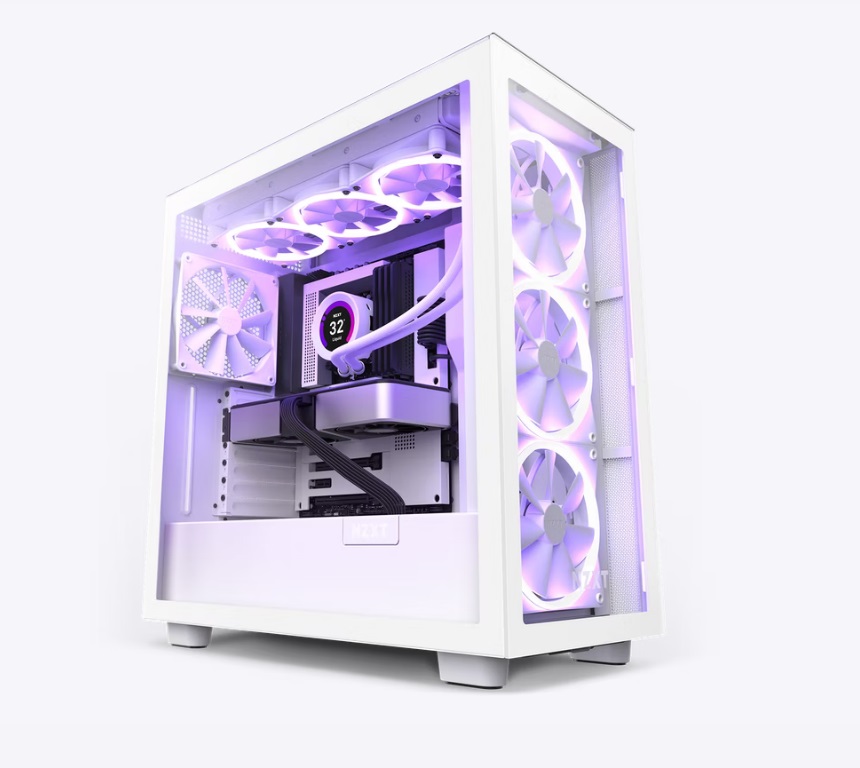  MID TOWER: H7 V1 2022 ELITE ATX WHITE, 2x USB 3.2 Type-A ports + 1 x USB 3.2 Type-C port, 3x  F Series RGB 140mm Fans + 1 x  F Series 140mm Fans  