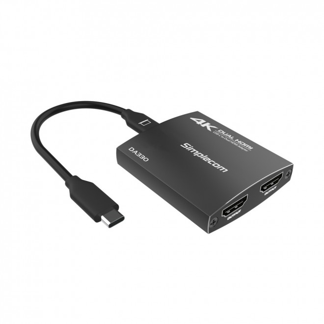  USB Type-C (USB-C) to Dual HDMI MST Multi-Port Adapter with PD and Audio Out - Supports 4K  