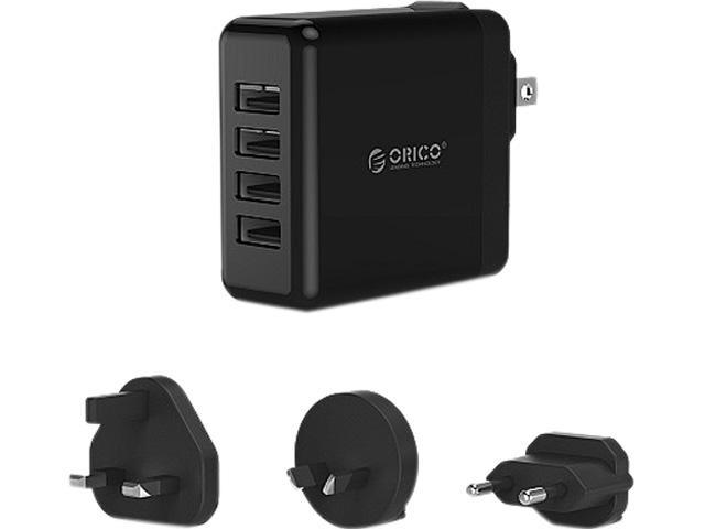  Universal Wall Charger for Worldwide Travel 3x replacement plus header (DSP-4U) BLACK  