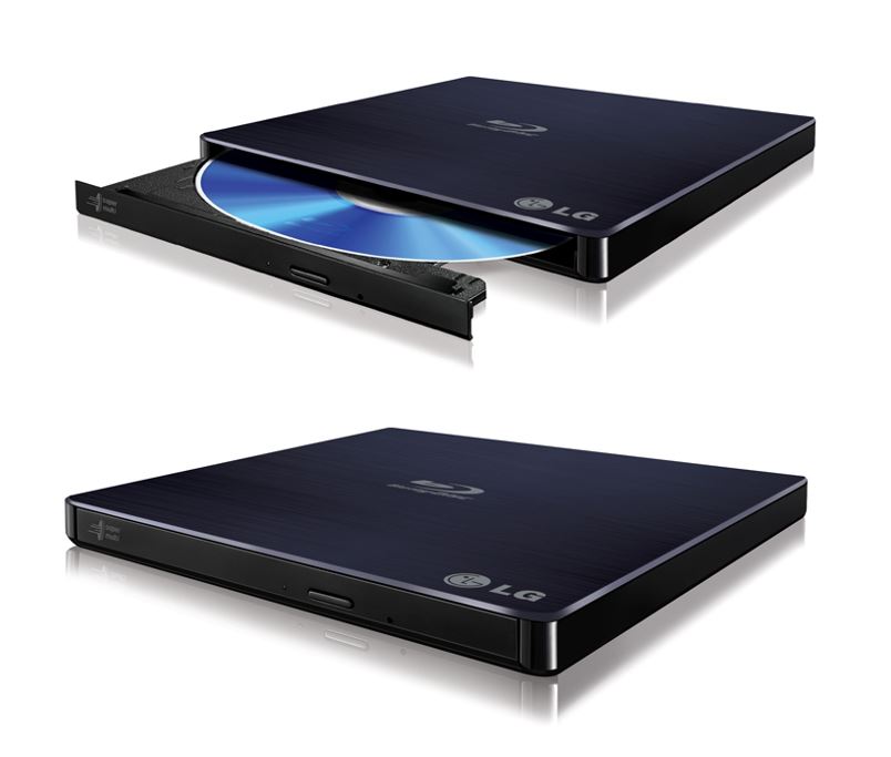  Blue-Ray: 8x Ultra Slim Portable External USB Blu-ray/DVD Writer Super Multi Double-Layer BD-RW DVD-RW/CD-RW M-Disc Silent ~BDR-  