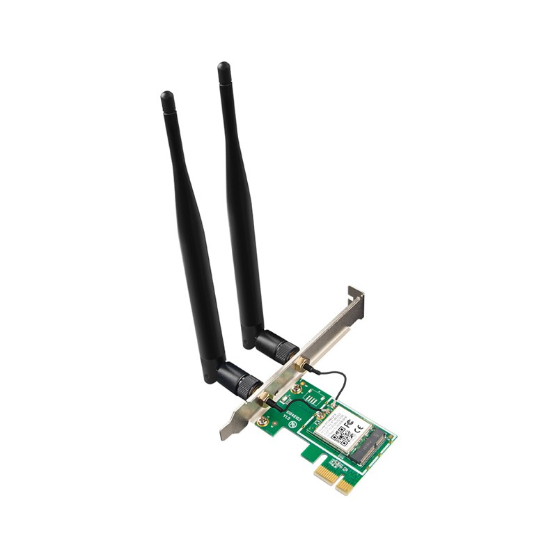  PCI-E Adapter: AC1200 Wireless Dual-Band 2.4/5GHz up to 867Mbps, 2 antennas, Low profile bracket included  