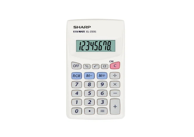  8 Digit Pocket Calculator - Large 8 Digit display, Battery Powered, Compact Pocket Size  