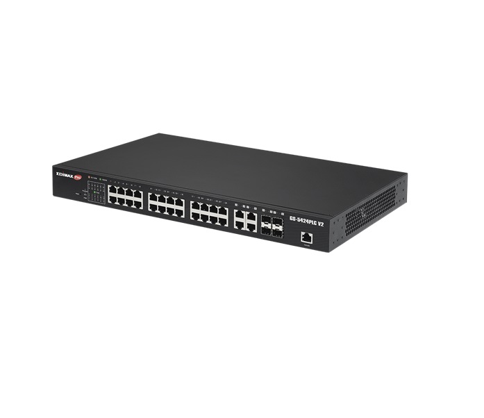  POE Switch: 28-Port Gigabit WebSmart Switch 24 PoE+ + 4 Giga-SFP Combo (400W) - Onvif-Q Surveillance  