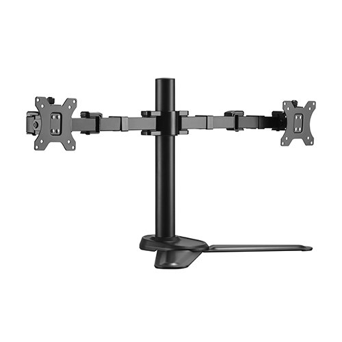  Dual Free Standing Monitors Affordable Steel Articulating Monitor Stand Fit Most 17"-32" Monitors Up to 9kg per screen VESA 75x75/100x100  