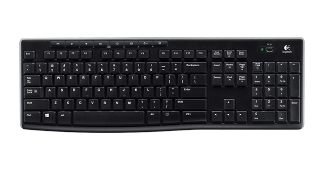  <b>Keyboard:</b> K270, Wireless Full-Size - Black  