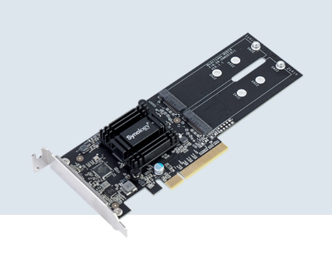  PCIE ADDON Card: Dual M.2 SSD slots support both SATA and NVMe SSD For Synology NAS  