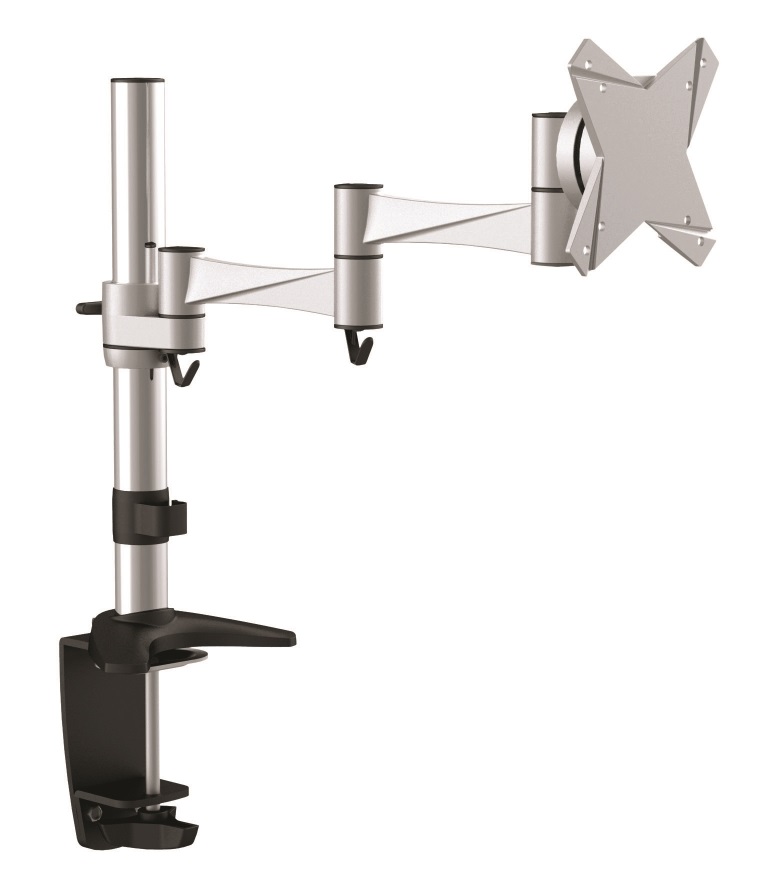  Astrotek Monitor Arm Desk Mount Height Adjustable Stand for Single LCD Display 22"-27" 8kg, Tilt /Swivel /Pivot VESA 75x75 & 100x100 - Silver  