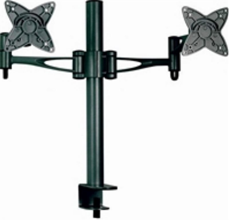  Astrotek Dual Monitor Arm Desk Mount Height Adjustable Stand for 2x LCD Display 13"-27" 8kg, Tilt /Swive /Pivot VESA 75x75 & 100x100 - Black  