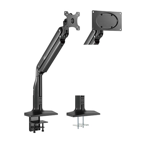  Single Monitor Select Gas Spring Aluminum Monitor Arm Fit Most 17"-43" Monitor Up to 18kg per screen VESA75x75/200x100/100x100  