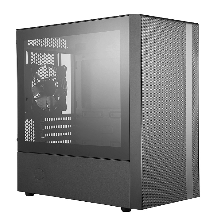  Mini-Tower Case: MasterBox NR400 - Black<BR>2x 120mm Fans, 2x USB 3.0, Tempered Glass Side Panel, Supports: mATX/mini-ITX  