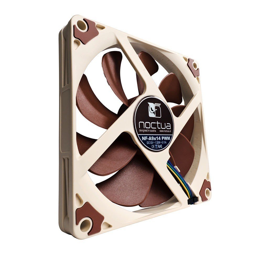  92mm Fan: Noctua A-Series A9x14 PWM<br>92mm 4-Pin PWM Fan, 2200 RPM, 19.9 dB(A)  