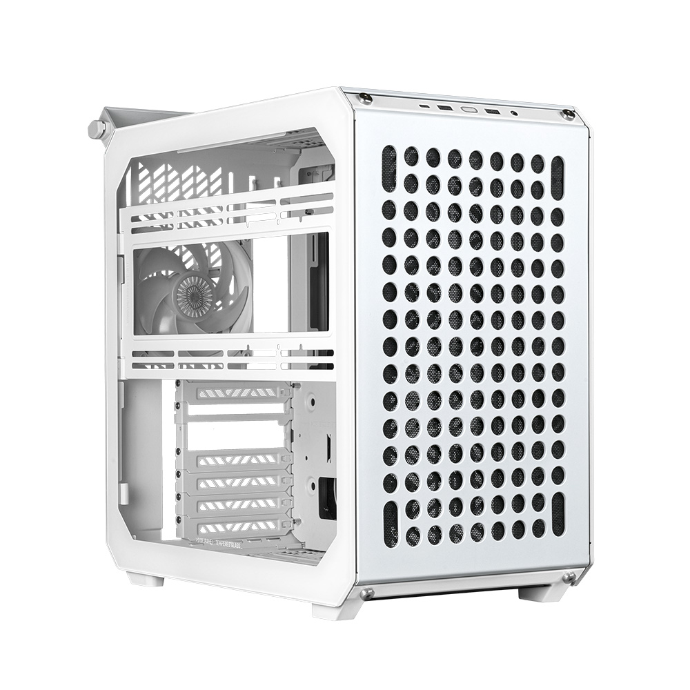  <b>Mid-Tower Case:</b> QUBE 500 Flatpack - White<BR>1x 120mm PWM Fan, 2x USB 3.2, 1x USB Type-C, 1x 3.5mm Audio, Tempered Glass Side Panel, Supports: E-ATX*/ATX/mATX/mini-ITX  