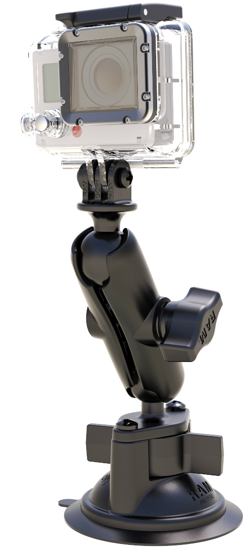  RAM Twist-Lock Suction Cup Mount with Universal Action Camera Adapter  