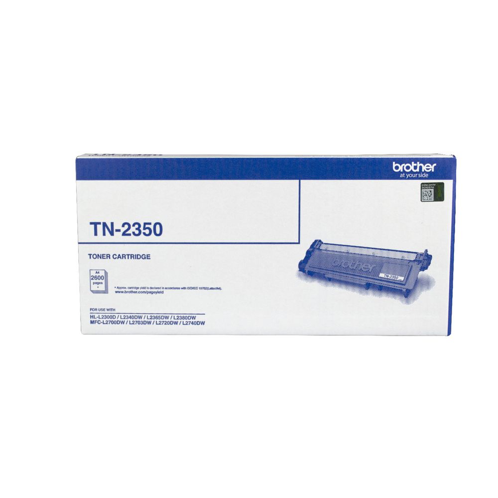  Black Toner : 2600 pages  For  HL-L2300D/L2340DW/L2365DW/2380DW/MFC-L2700DW/2703DW/2720DW/2740DW UP TO 2,600 PAGES  
