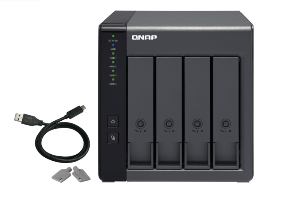  NAS: 4 Bay USB Type-C Direct Attached Storage with Hardware RAID  