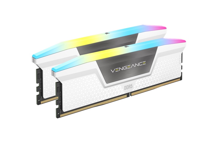  Dual Channel: 32GB (2x16GB) DDR5 6200MHz C36 Vengeance RGB White - Optimised for Intel Desktop Memory  