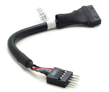  Cable Accessories: Internal USB 3.0(F) to USB 2.0(M) cable adapter 15cm  