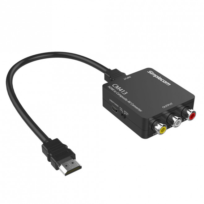  HDMI to Composite AV CVBS 3RCA Video Converter 1080p Downscaling  