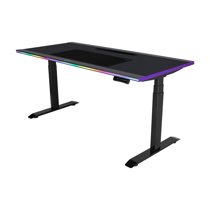  CoolerMaster GD160 ARGB Gaming Desk - Height Adjustable, Supports 100kg, 160x75x65-130cm (LxWxH)  