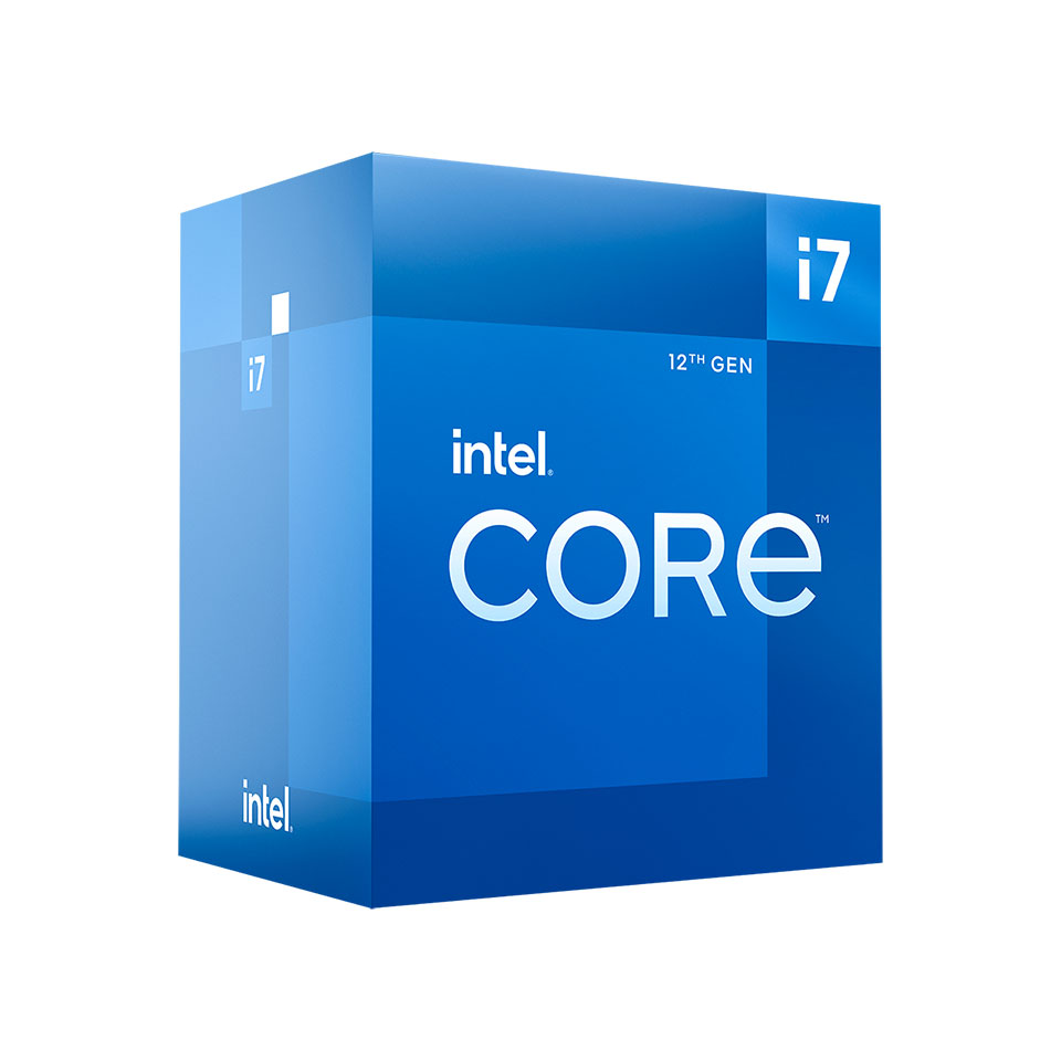  <B>Intel 12th Gen. LGA1700 CPU: Alder Lake i7-12700</b><br>12-Cores (8P-Cores/4E-Cores) 20-Threads, 4.9GHz (Turbo) 25MB Cache, 180W<BR>Intel UHD Graphics 770, CPU Cooler Included  