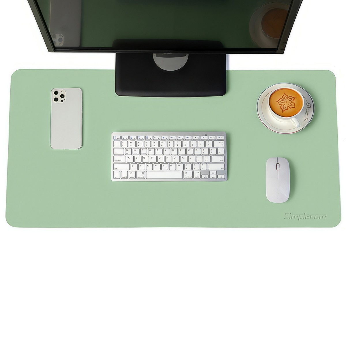  Desk Mouse Pad Non-Slip PU Leather 80x40cm - Green  