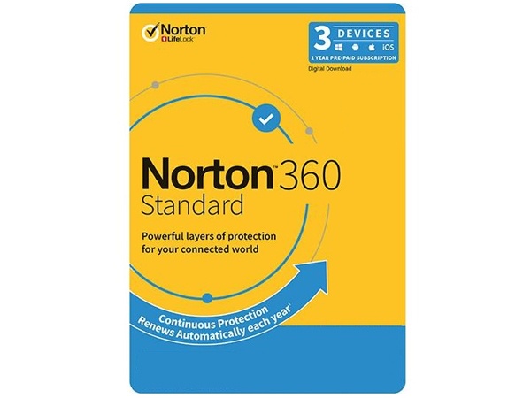  Norton 360 Standard: 3 Devices 1 Year Subscription OEM<br>PC/Mac/Android/iOS, No Installation Media Included (Download & Register Online)<BR>Note: Payment Method Required To Activate - <font color='red'>Email Key Option Available</font>  