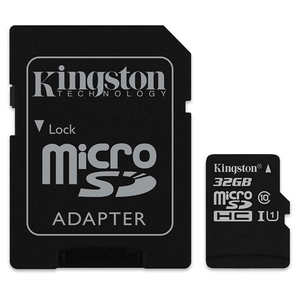  MICRO SD: 32GB microSDHC Canvas Select 80R CL10 UHS-I Card + SD Adapter  