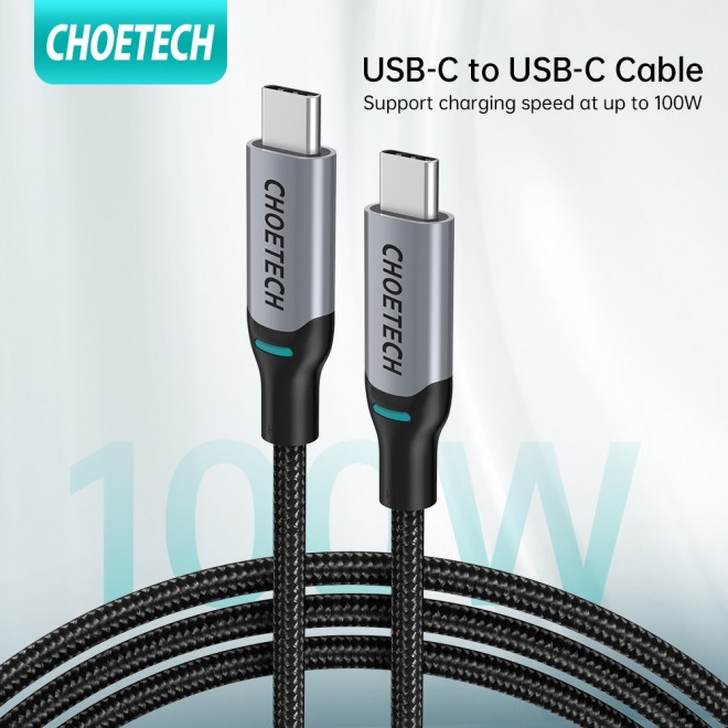  USB Type-C Braided 1.8m Cable - Supports Fast Charging 100W 20V 5A  